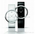 low price fashion leather strap quartzy hollow CK ladies watch for promotion 4