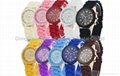 Christmas gifts geneva 6 hands 3 eyes silicone quartz jelly japan watches  1