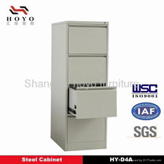 steel metal four drawer cabinet for