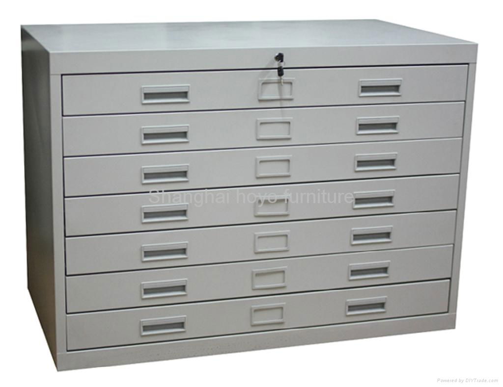 5 Drawer Blueprint Map Steel Flat File Metal Cabinet