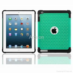 Hybrid impact studded diamond case for ipad2/3/4