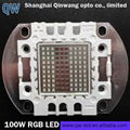 100w power rgb led chip