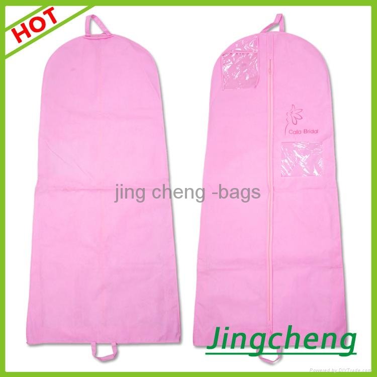 pink color wedding dress dustproof bag