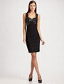 HL024 2013 fashion black beaded  girls evening dress 1