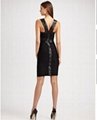 HL024 2013 fashion black beaded  girls evening dress 5