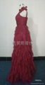 Wine red chiffon dresselegant small 