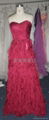 Wine red chiffon dresselegant small  3