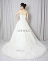 Pronovias new custom strapless gauze with French lace wedding dress 4