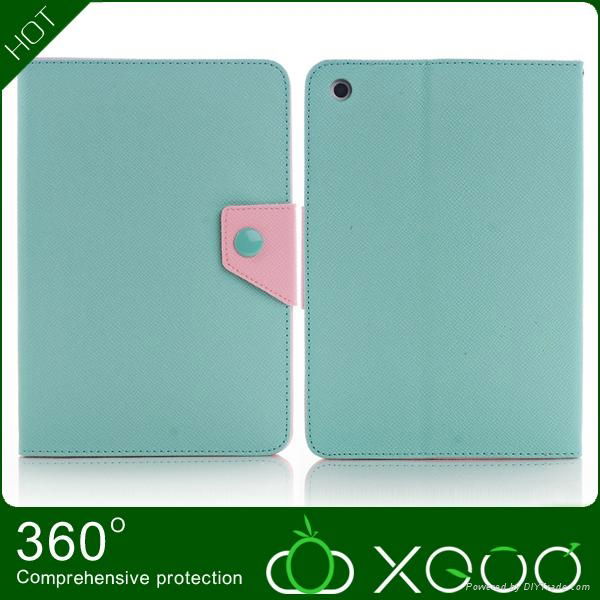 2013 New arrival wallet leather case for ipad mini 3