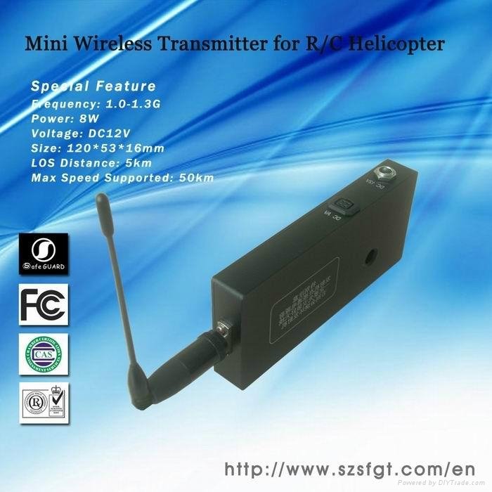 Analog Mini Wireless Video Transmitter Receiver for R/C Helicopter 