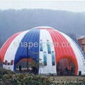 Inflatable dome tent