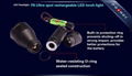 long distance 300m best focus hunting LED Flashlight F6(CE & RoHS) 4