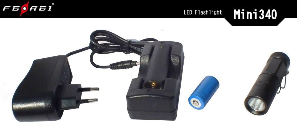 small dimension high brightness mini LED flashlight Ferei Mini340 3