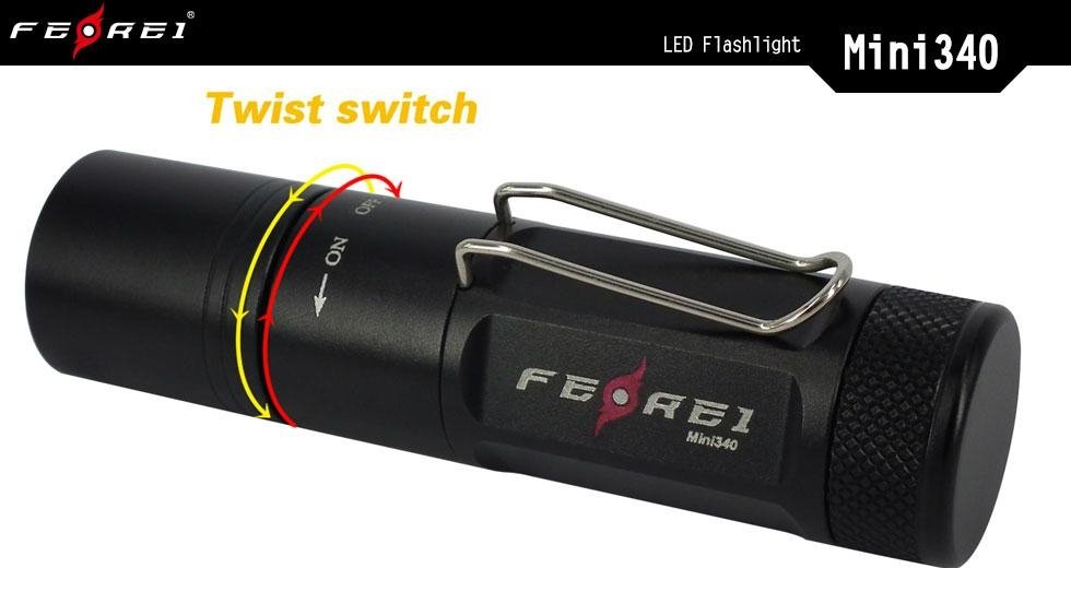 small dimension high brightness mini LED flashlight Ferei Mini340 4