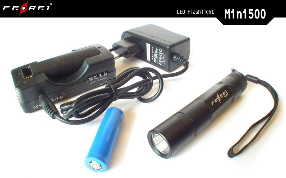CREE Q5 mini led Aluminum portable torch flashlight mini500  3