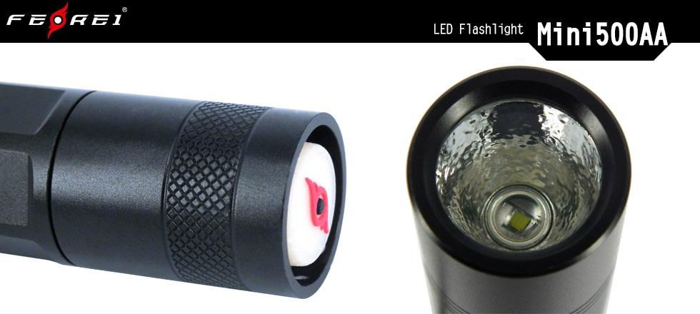 Aluminum Tactical Mini LED Flashlight Mini500-2AA  3