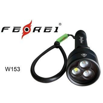 Ferei 3 LEDs ( red and white) LED dive flashlight W153 