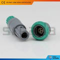 redel 1p series multi-pole plastic circular connectors with self-latching system