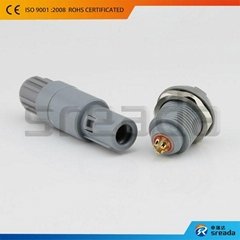 lemo subsititute5 pin plastic quick circular connector with self-latching system