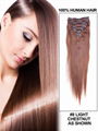 silky straight clip in human hair extension 3