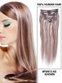 silky straight clip in human hair extension 5