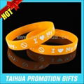 promotion debossed silicone bracelet rubber wristband 2