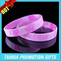 promotion debossed silicone bracelet rubber wristband 5