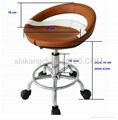 Pedicure Chairs-Buy Cheap Pedicure Stool, Acrylic bar stool with wheel 3