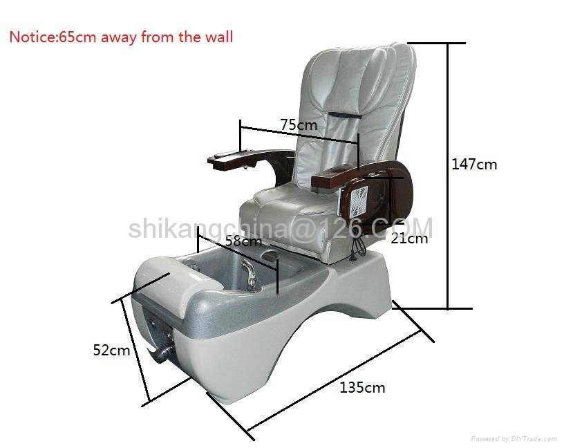 AK-2001 Beauty massage chair pedicure spa with foot care basin 5