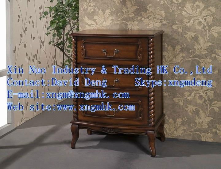 wooden bedside cabinet