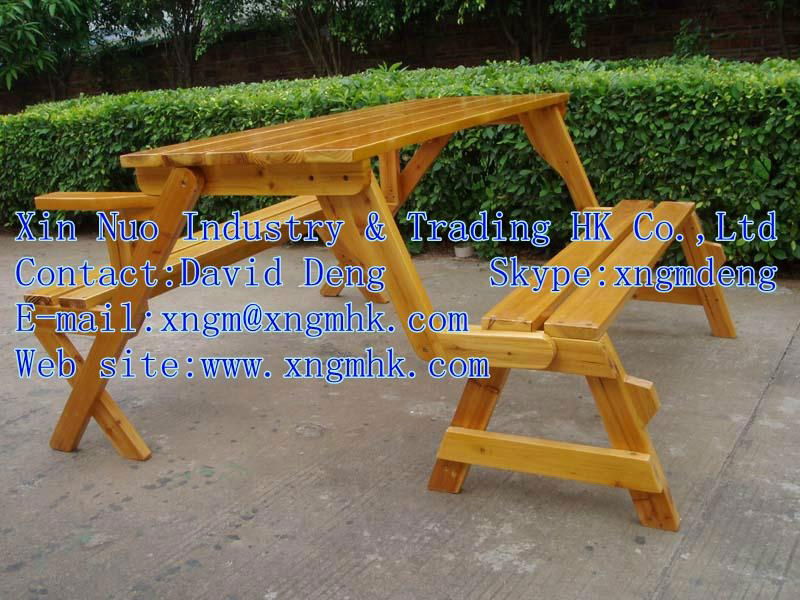 Wooden tables and chairs (China Manufacturer) Outdoor Furniture