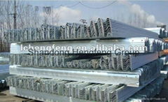 Galvanized two waves highway guardrail