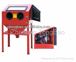 Bench top sand blasting machine