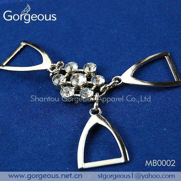 Rhinestone metal swimwear strap accessories