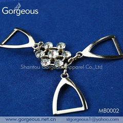 Rhinestone metal swimwear strap accessories