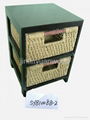 specical wooden storage cupboard with wicker drawers 1