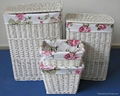 wicker storage box for laundary