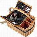  wicker picnic  basket