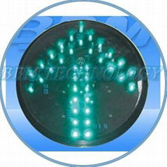 Waterproof 12 inch traffic signal with green arrow