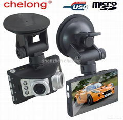 dual camera car dvr 1080p full hd Novatek 96632 SOS G-sensor motion detection