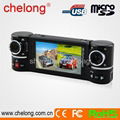 car gps 2.7 inch SOS GPS G-sensor dual camera