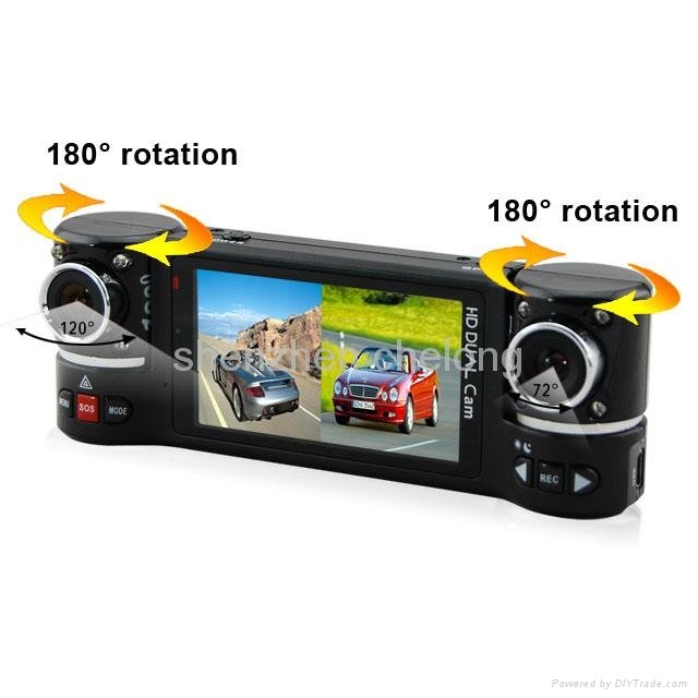 car gps 2.7 inch SOS GPS G-sensor dual camera 3