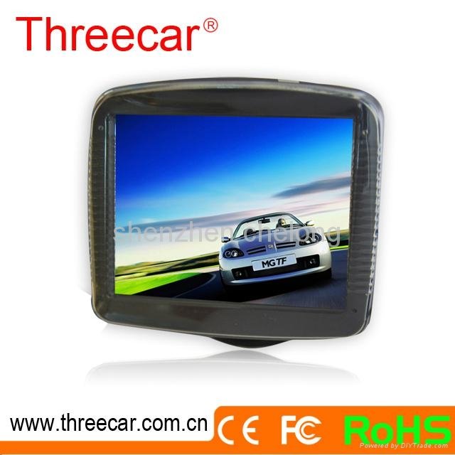 car tv 3.5 inch rear view car monitor with 2 ways video input 