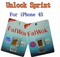 Wholesale - - Factory New FalWok Unlock Sim card Turbo adapter for iPhone 4S iOS 1