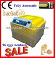 Newest Design&Automatic 96 Eggs Chicken Egg Incubator On Sale With Water Adding 