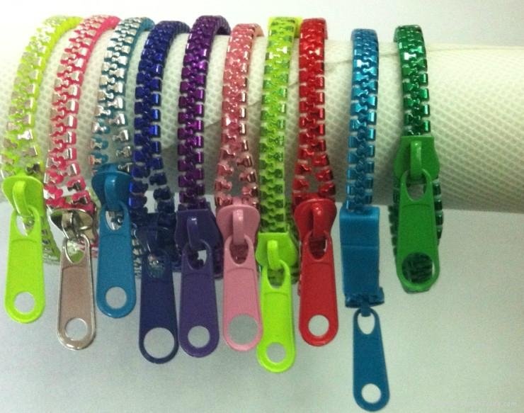 Newest Electroplated Zipper Bracelets Bangles Wrist Bangle 