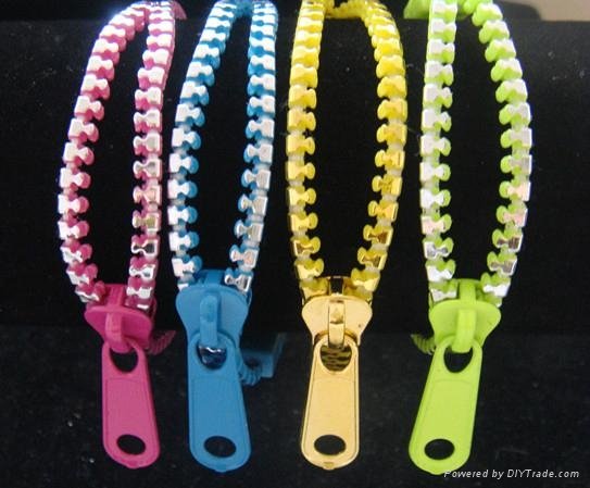 Newest Electroplated Zipper Bracelets Bangles Wrist Bangle  5