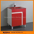 Flash Red PVC Bathroom Vanity 1