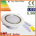 LED 9W Recessed Ceiling Spot Down Light+LED DRIVER,Warm/Day WHITE Downlight Lamp