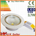 LED Recessed Ceiling Spot Down Lights,7W Warm/Day White Downlight Wholesale Lamp 1